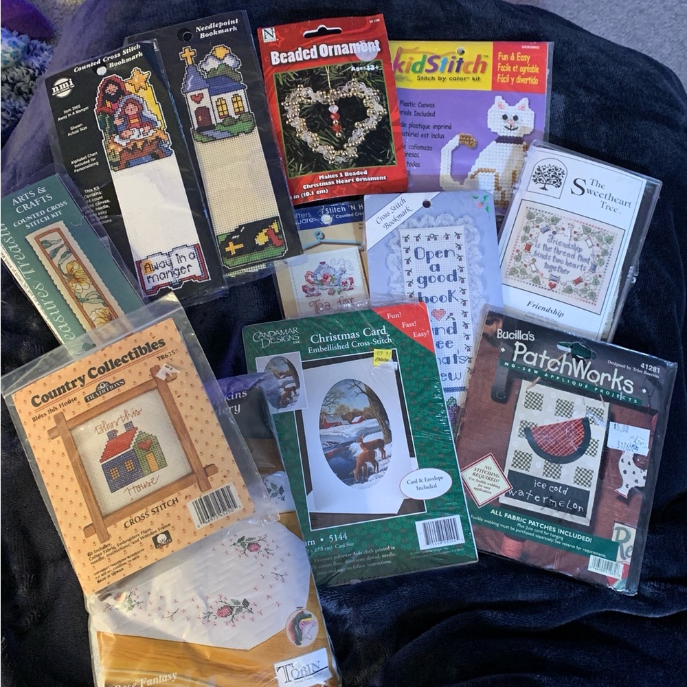Cross Stitch NEW Items Bookmarks, Card, place mats, ornaments